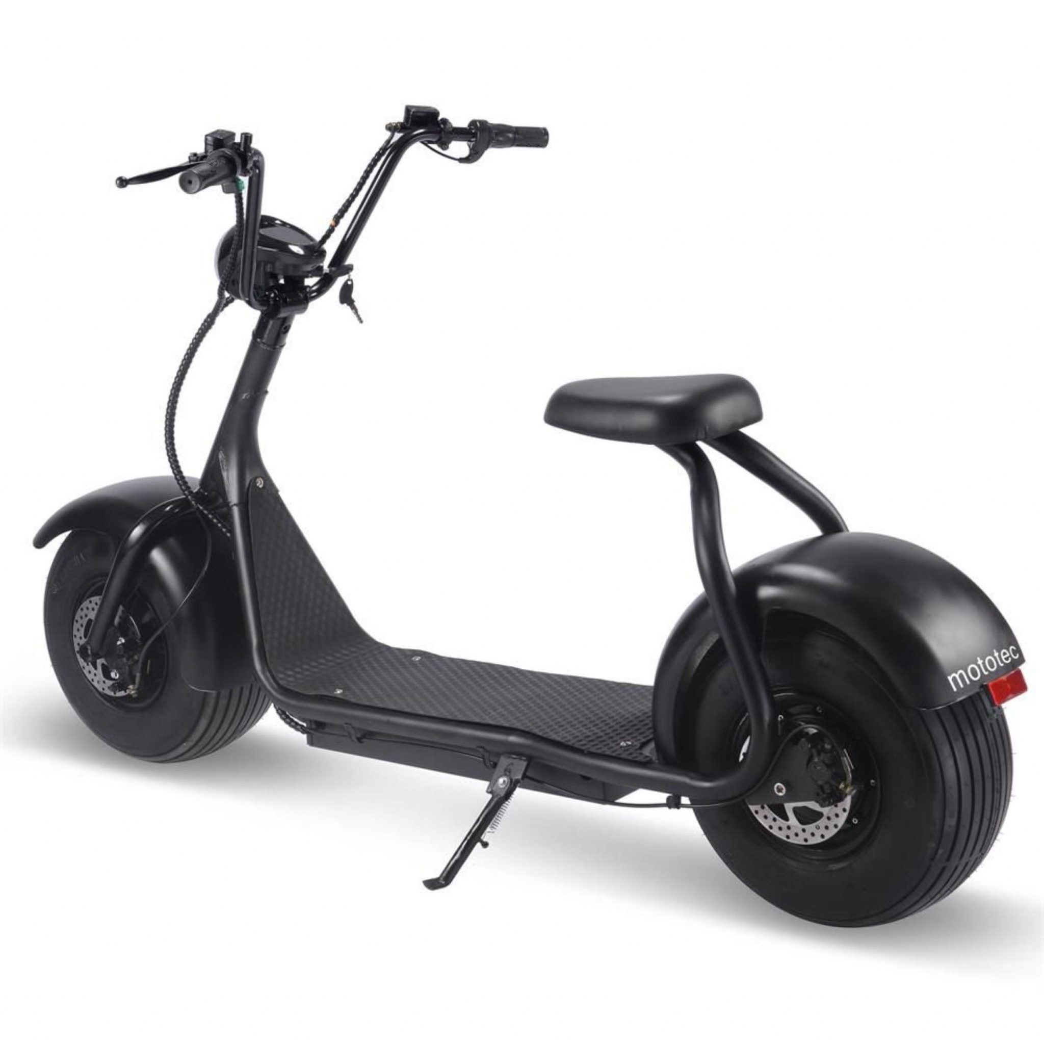 Fat Tire 60v 18ah 2000w Lithium Electric Scooter Black | eScooterz